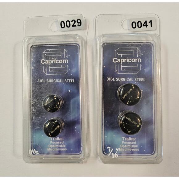 Mixed Zodiac Constellation Ear Jewelry Plug 316L Surgical Steel Bundle Lot of 7 - Picture 4 of 9